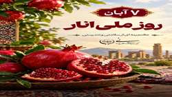  ۷ آبان ماه روز ملی انار گرامی باد